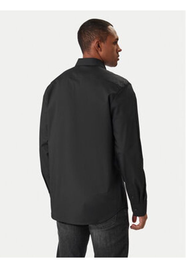 Karl Lagerfeld - KARL LAGERFELD Koszula 605912 561600 Czarny Regular Fit. Typ kołnierza: dekolt w karo. Kolor: czarny. Materiał: bawełna