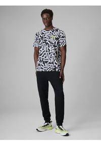 4f - 4F T-shirt regular z nadrukiem męski - biały S. Okazja: na co dzień. Kolor: biały. Materiał: dzianina, bawełna, materiał. Wzór: nadruk. Styl: casual #2