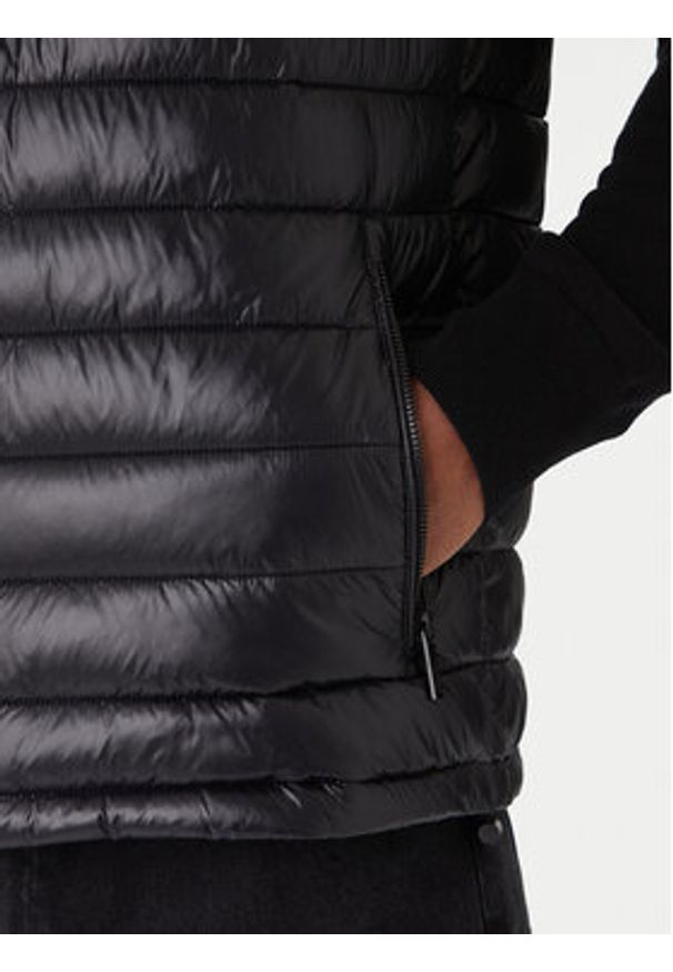 Karl Lagerfeld - KARL LAGERFELD Bezrękawnik Vest 505401 554590 Czarny Regular Fit. Typ kołnierza: dekolt w karo. Kolor: czarny. Materiał: syntetyk. Długość rękawa: bez rękawów