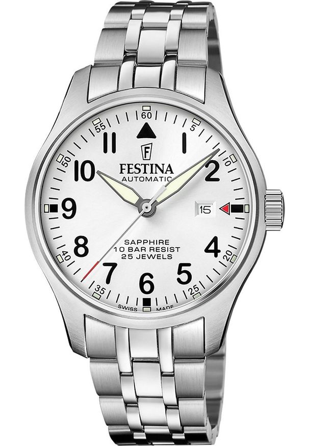 Zegarek Festina Zegarek męski Festina F20151-A srebrny. Kolor: srebrny