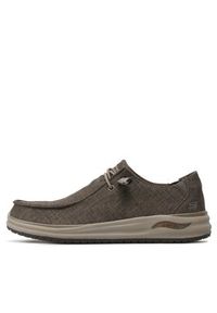 skechers - Skechers Półbuty Tandro 204797/DKTP Khaki. Kolor: brązowy. Materiał: materiał