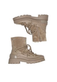 MEXX Botki MI001714043W Beżowy. Kolor: beżowy. Materiał: skóra, zamsz