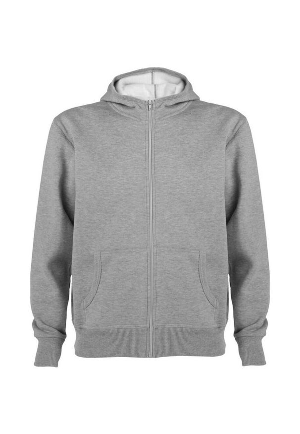 ROLY - Męska Bluza Z Kapturem Montblanc Heather Full Zip. Typ kołnierza: kaptur. Kolor: szary