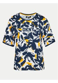 DKNY Piżama YI70014 Granatowy Regular Fit. Kolor: niebieski. Materiał: wiskoza