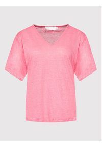 Seafolly T-Shirt Beachedit 54662-TO Różowy Regular Fit. Kolor: różowy. Materiał: len #5