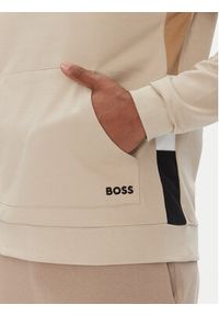 BOSS Bluza Iconic 50540741 Beżowy Regular Fit. Kolor: beżowy. Materiał: bawełna #4