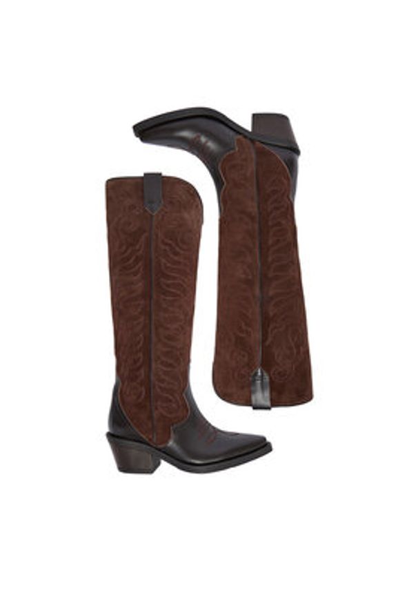 Badura Kowbojki EO-BAYLOR-5033-25 Brązowy. Kolor: brązowy. Materiał: zamsz, skóra