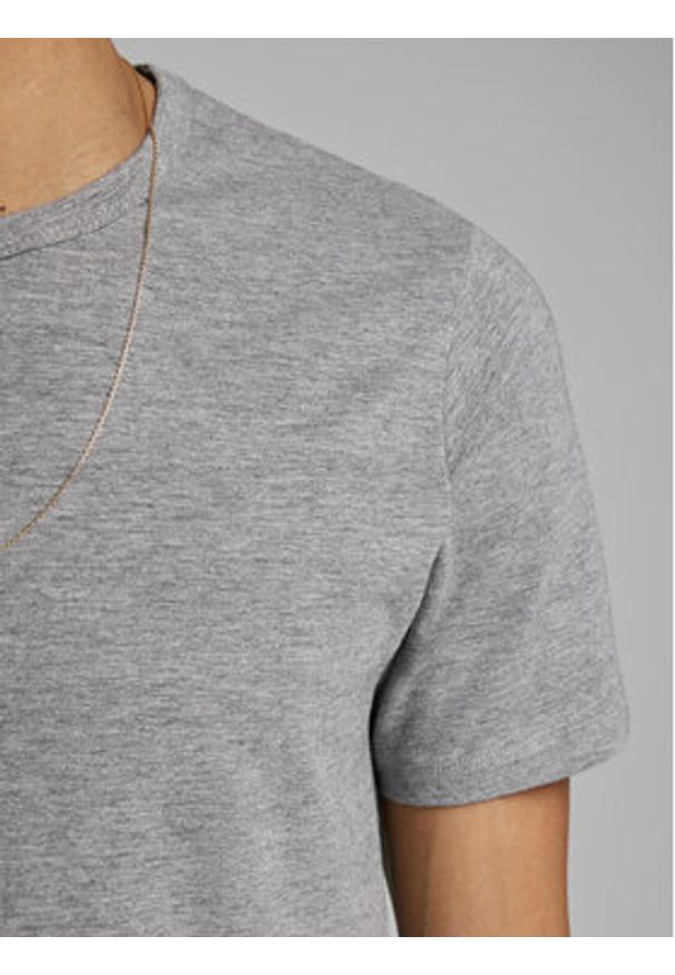 Jack & Jones - Jack&Jones T-Shirt Basic 12058529 Szary Stretch Fit. Kolor: szary. Materiał: bawełna