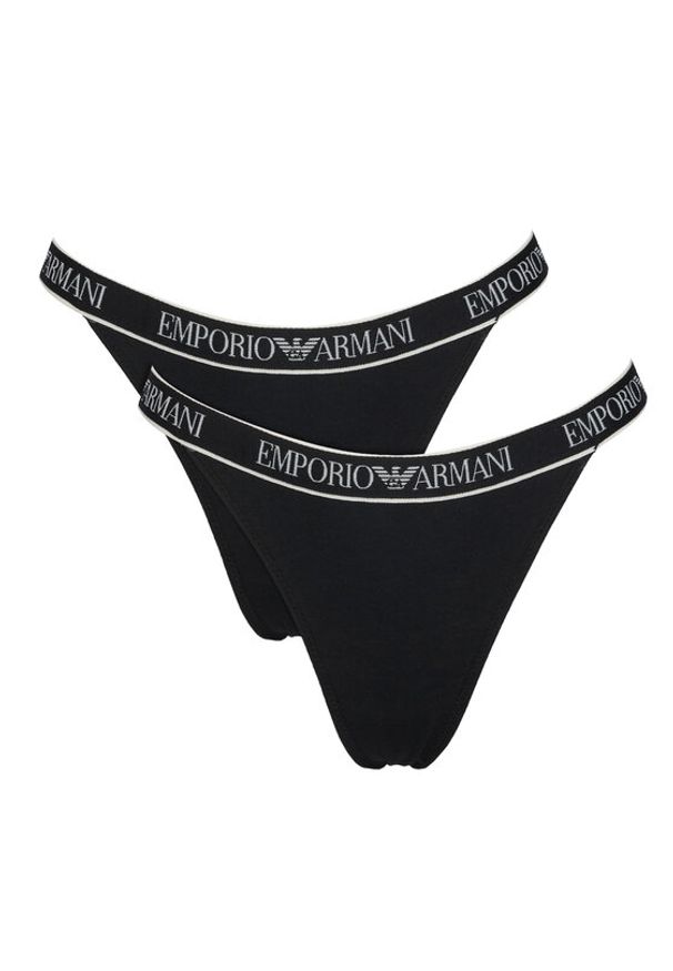 Emporio Armani Underwear Komplet stringów EW000405 AF19026 MC005 Czarny. Kolor: czarny. Materiał: bawełna