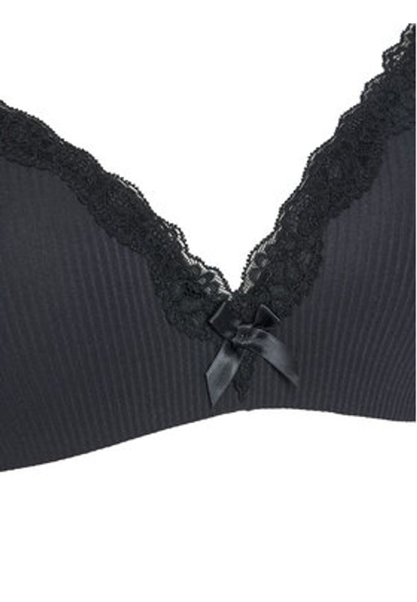 Hunkemöller Biustonosz bezfiszbinowy Lola 196413 Czarny. Kolor: czarny. Materiał: syntetyk