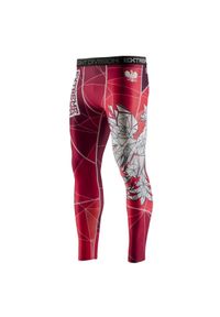 Legginsy sportowe męskie EXTREME HOBBY POLSKA red. Kolor: czerwony. Materiał: poliester, elastan