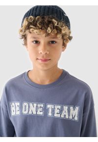 4f - 4F Longsleeve z nadrukiem dziewczęcy - granatowy 140 (9-10 lat). Okazja: na co dzień. Kolor: niebieski. Materiał: jersey, dzianina, bawełna. Długość rękawa: długi rękaw. Długość: długie. Wzór: nadruk. Sezon: lato. Styl: casual, sportowy, klasyczny #2