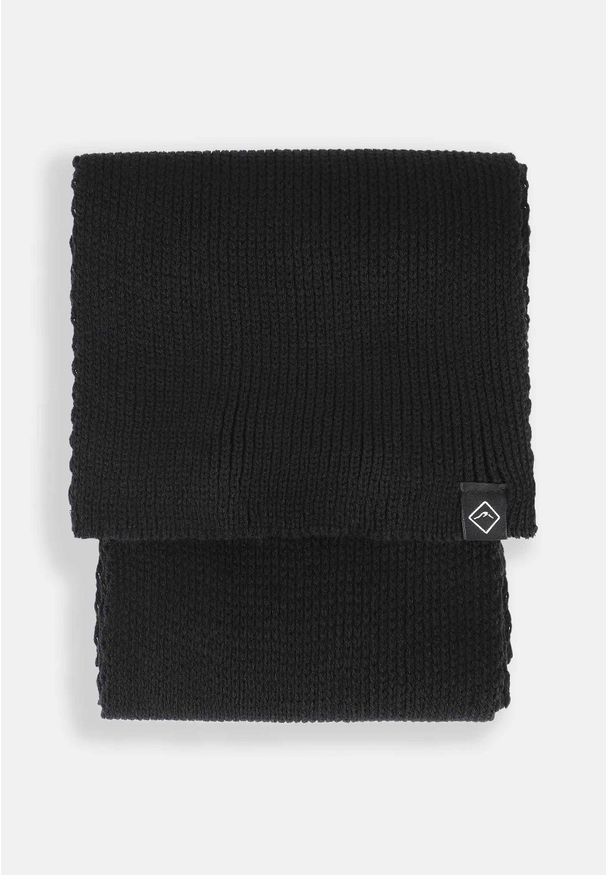 Volcano - Szal zimowy męski H-ALDEN. Materiał: akryl, dzianina, włókno, materiał. Wzór: aplikacja, ze splotem. Sezon: zima. Styl: klasyczny, elegancki