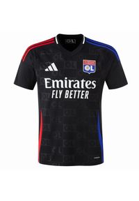 Adidas - Koszulka Olympique Lyonnais 24/25 Away. Kolor: czarny. Materiał: materiał. Sport: piłka nożna #1