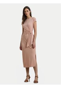 Lauren Ralph Lauren - LAUREN RALPH LAUREN Sukienka dzianinowa 250964086001 Różowy Regular Fit. Kolor: różowy. Materiał: bawełna #1