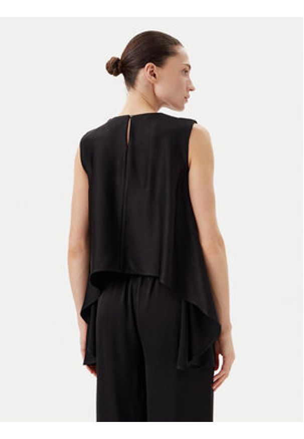Eleh Bluzka ESS250048 Czarny Regular Fit. Kolor: czarny. Materiał: syntetyk