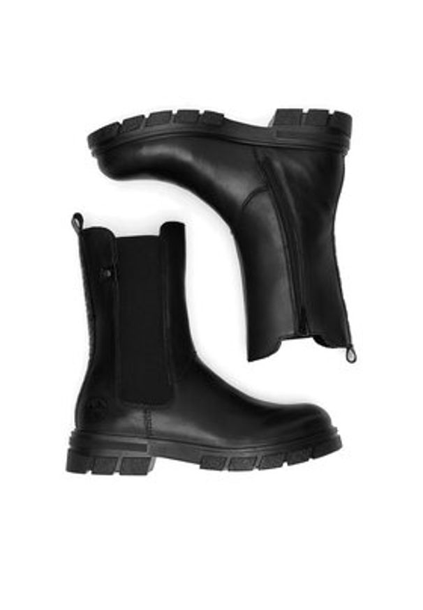 Rieker Botki Z9180-01 Czarny. Kolor: czarny. Materiał: skóra