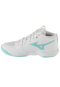Mizuno - Buty do siatkówki damskie, Wave Momentum Pro Mid. Kolor: biały. Model: Mizuno Wave. Sport: siatkówka