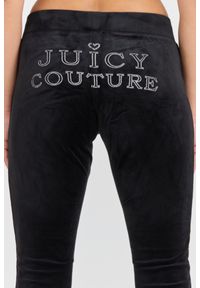 Juicy Couture - JUICY COUTURE Czarne damskie spodnie dresowe Lisa Regal. Kolor: czarny. Materiał: dresówka. Długość: długie #7