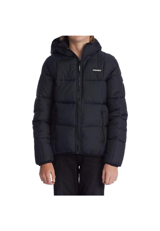 DC Shoes - Kurtka turystyczna dla dzieci Dc Shoes Square Up - Quilted Puffer. Kolor: czarny. Materiał: nylon