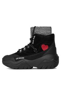 Love Moschino - LOVE MOSCHINO Sneakersy JA15754G0HIP400A Czarny. Kolor: czarny. Materiał: materiał