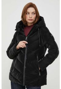 DKNY - Dkny kurtka damska kolor czarny zimowa. Kolor: czarny. Materiał: włókno. Sezon: zima #5