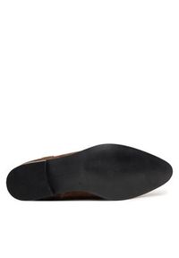 TOMMY HILFIGER - Tommy Hilfiger Botki Pointy Zip Bootie FW0FW08981 Brązowy. Kolor: brązowy. Materiał: zamsz, skóra #4