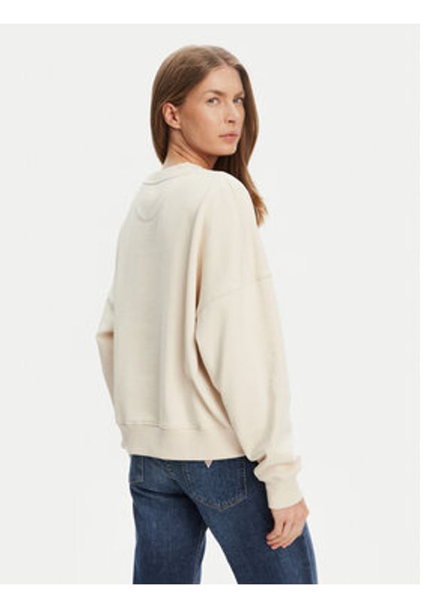 Guess Bluza W5YQ04 KC8I0 Beżowy Regular Fit. Kolor: beżowy. Materiał: bawełna