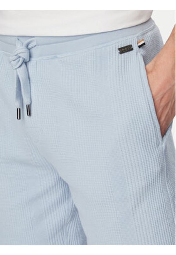 BOSS Szorty sportowe Structure 50540581 Niebieski jasny Regular Fit. Kolor: niebieski. Materiał: bawełna. Styl: sportowy