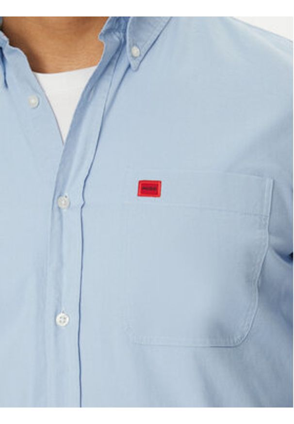 Hugo - HUGO Koszula Evito 50479302 Błękitny Slim Fit. Kolor: niebieski. Materiał: bawełna