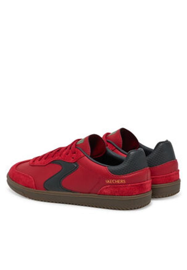 skechers - Skechers Sneakersy Hotshot - Roaver 254152/RDBK Czerwony. Kolor: czerwony. Materiał: skóra