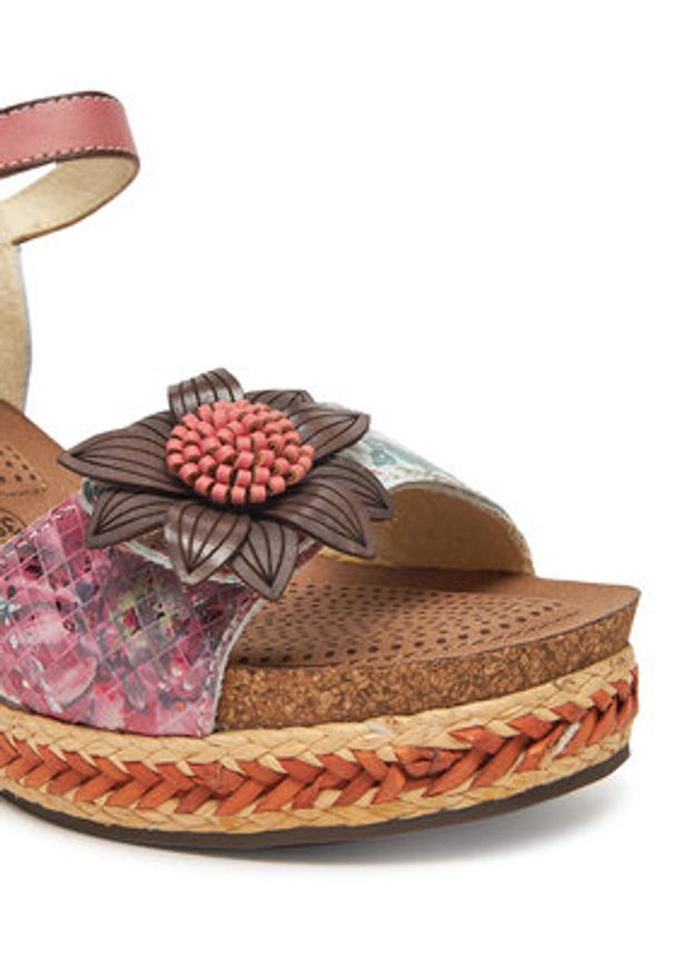 Laura Vita Espadryle Facyo 06 Kolorowy. Materiał: skóra. Wzór: kolorowy