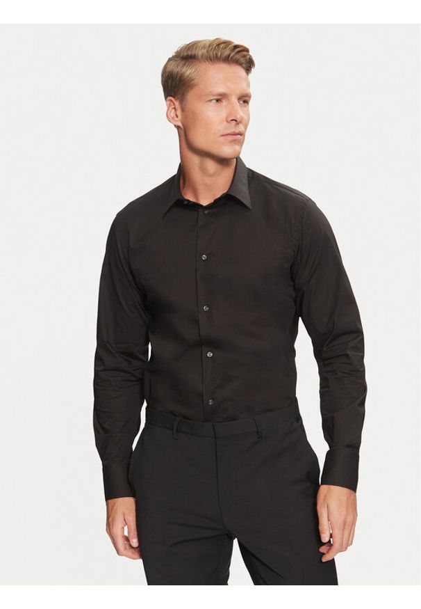 Liu Jo Koszula QXX007 T2662 Czarny Slim Fit. Kolor: czarny. Materiał: bawełna