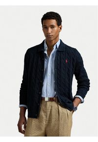 Polo Ralph Lauren Kardigan 710979114002 Granatowy Regular Fit. Typ kołnierza: polo. Kolor: niebieski. Materiał: bawełna #1