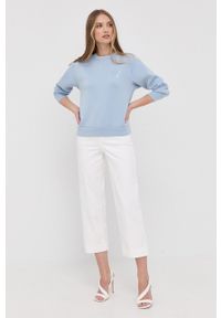 Spanx spodnie damskie kolor biały proste high waist. Okazja: na co dzień. Stan: podwyższony. Kolor: biały. Materiał: tkanina. Styl: casual #3