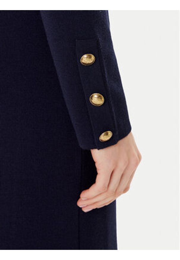 Luisa Spagnoli Sukienka dzianinowa Matteucci 100147 Granatowy Regular Fit. Kolor: niebieski. Materiał: wełna