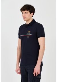 Aeronautica Militare - AERONAUTICA MILITARE Granatowe męskie polo Frecce Tricolori Embroidered, Rozmiar XXL. Typ kołnierza: polo. Kolor: niebieski #3