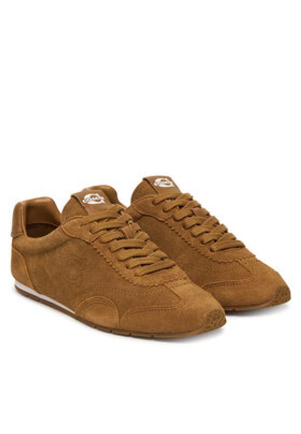 Coach Sneakersy CCN30 Brązowy. Kolor: brązowy. Materiał: skóra, zamsz