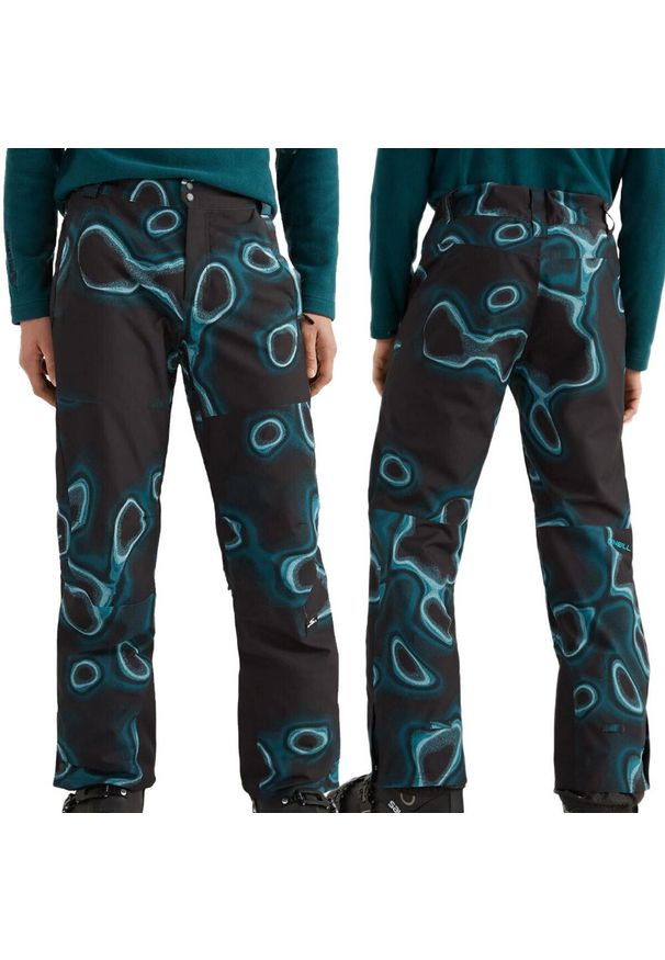 O'Neill - Spodnie zimowe na narty i snowboard męskie O'neill Hammered 10K. Kolor: wielokolorowy, czarny. Sezon: zima. Sport: narciarstwo, snowboard