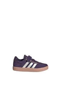 Adidas - Buty dla dzieci VL Court 3.0. Zapięcie: pasek. Kolor: biały, wielokolorowy, fioletowy