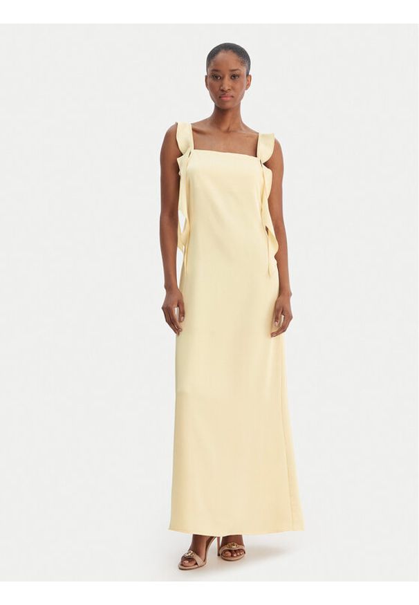 Vero Moda Sukienka koktajlowa Eloisa 10340914 Żółty Slim Fit. Kolor: żółty. Materiał: syntetyk. Styl: wizytowy