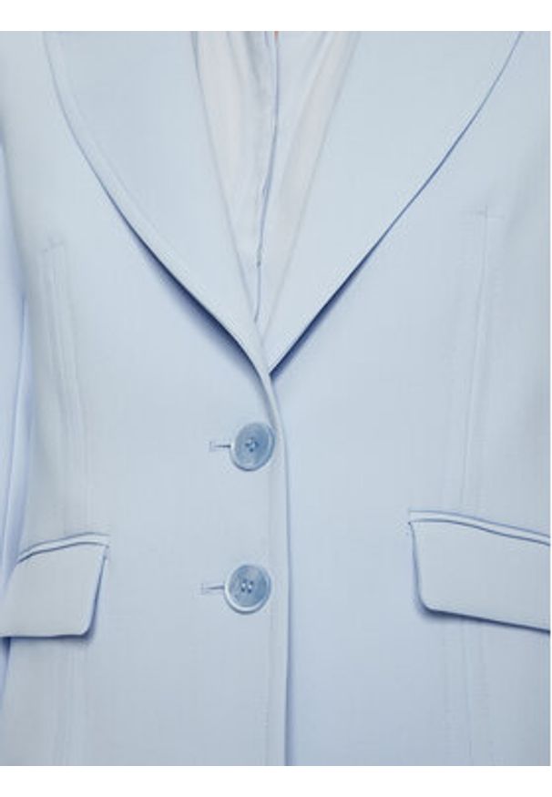 Patrizia Pepe Marynarka 8S0517/A545-CA38 Błękitny Regular Fit. Kolor: niebieski. Materiał: syntetyk