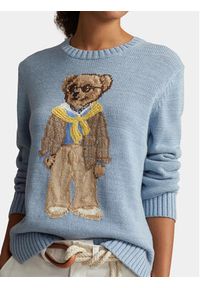 Polo Ralph Lauren Sweter Prov Bear 211924442001 Niebieski Relaxed Fit. Typ kołnierza: polo. Kolor: niebieski. Materiał: bawełna #2