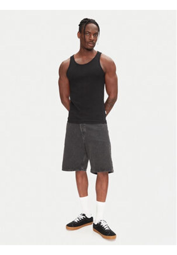 Jack & Jones Szorty jeansowe Alex 12269532 Czarny Baggy Fit. Kolor: czarny. Materiał: bawełna