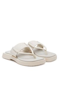 Calvin Klein Jeans Japonki Sq Low Wedge Sandal Rope YW0YW01717 Beżowy. Kolor: beżowy. Materiał: materiał #6