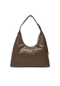 Calvin Klein Torebka Hardware Strap Hobo Shoulder Bag K60K613031 Brązowy. Kolor: brązowy. Materiał: skórzane #5