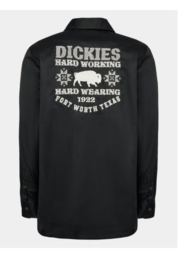 Dickies Koszula Wichita DK0A4YF9 Czarny Regular Fit. Kolor: czarny. Materiał: bawełna