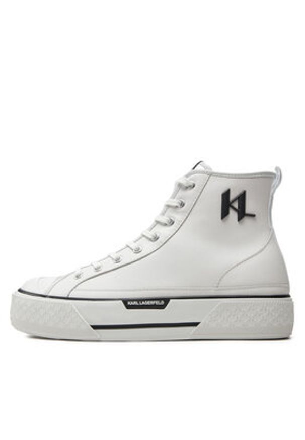 Karl Lagerfeld - KARL LAGERFELD Trampki KL50450 Biały. Kolor: biały. Materiał: skóra