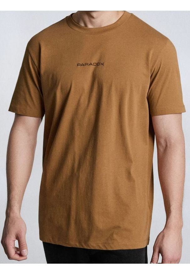 Sinsay - Bawełniana koszulka z napisem - brązowy. Kolor: brązowy. Materiał: bawełna. Wzór: napisy