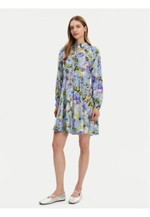 YAS Sukienka koszulowa Kaya 26037079 Kolorowy Regular Fit. Materiał: wiskoza. Wzór: kolorowy. Typ sukienki: koszulowe